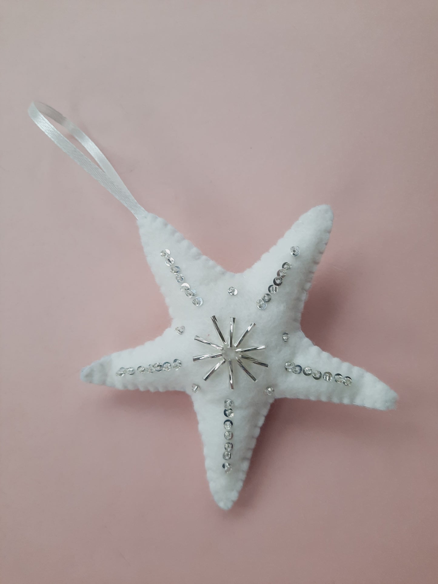 Handmade Felt Christmas Tree Decoration - Star Shaped