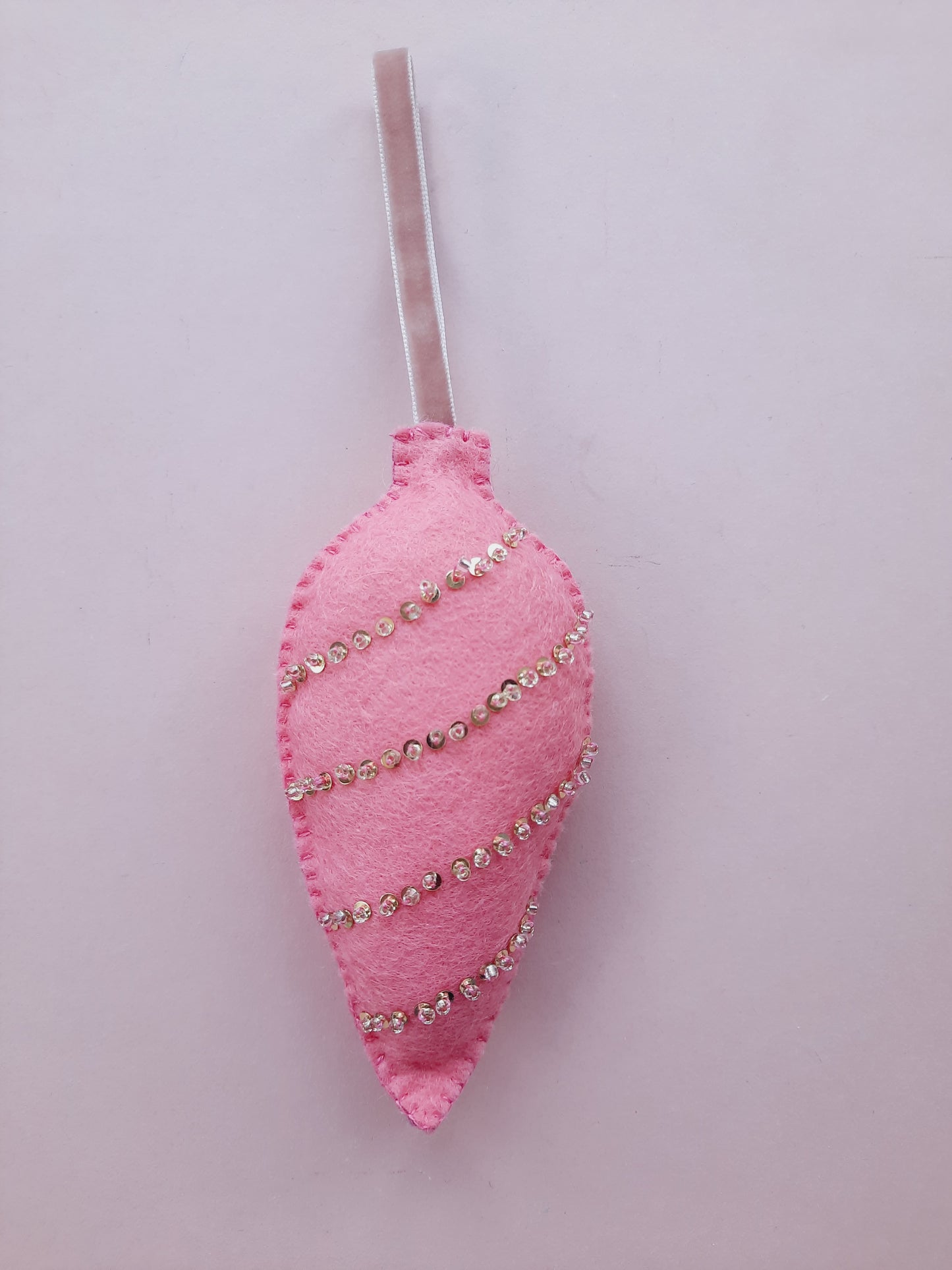 Handmade Felt Christmas Tree Decorations - Set of 6
