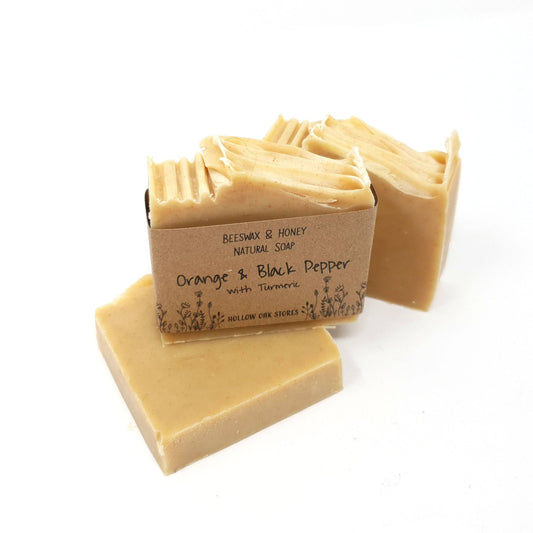 Honey & Beeswax Soap - Orange, Black Pepper & Turneric