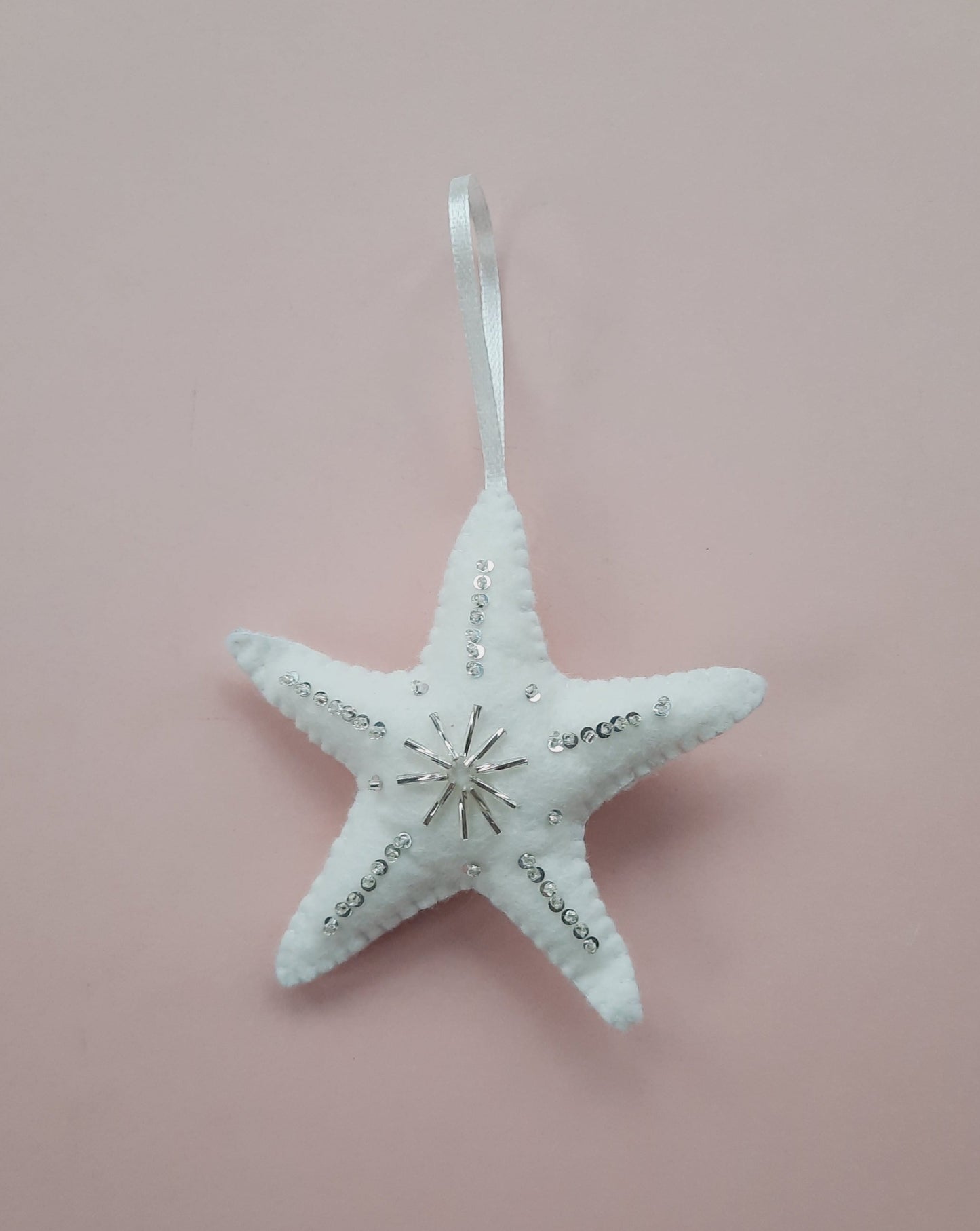 Handmade Felt Christmas Tree Decoration - Star Shaped