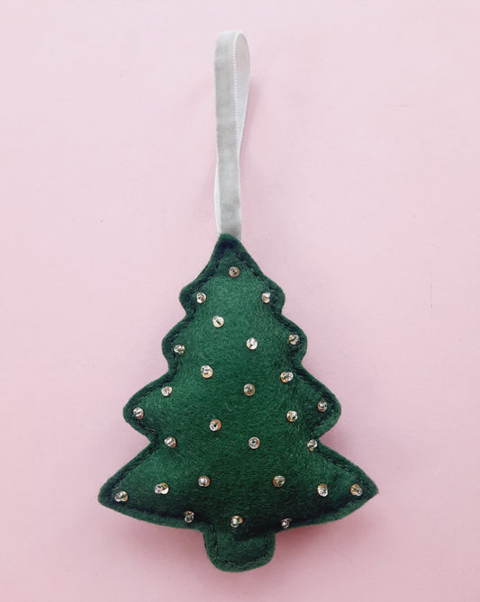 Handmade Felt Christmas Tree Decorations - Christmas Tree Shaped
