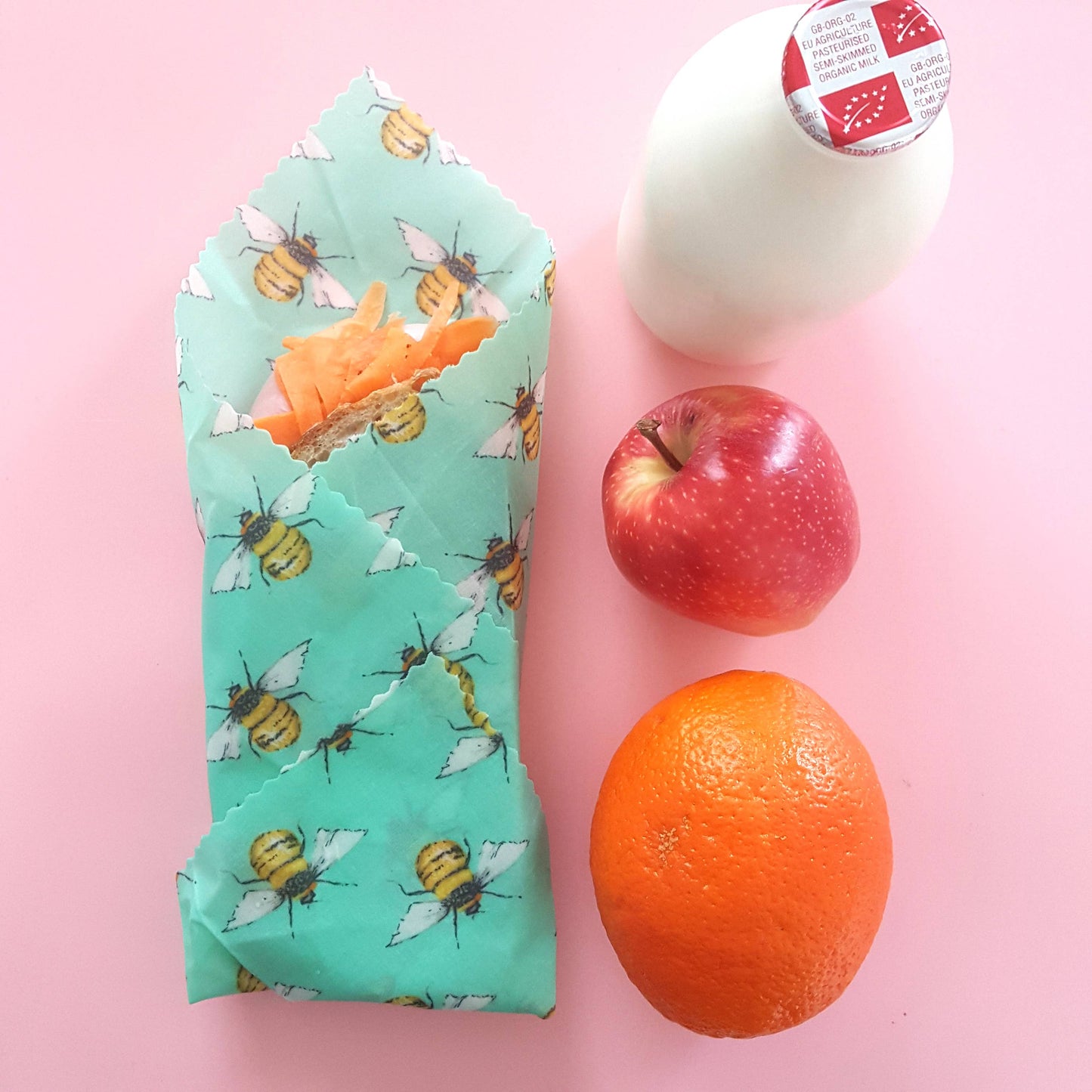 2 Large Reusable Beeswax Wraps