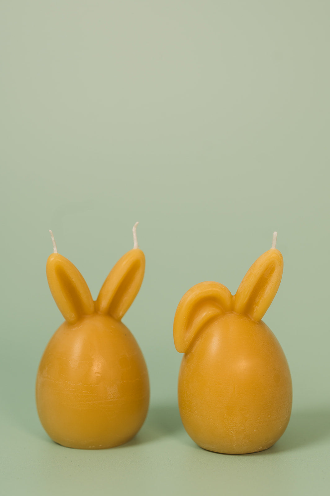 Two Easter Bunny Beeswax Candles