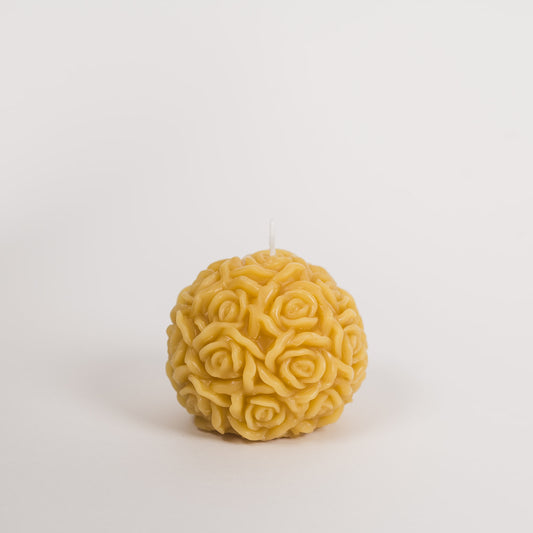 Flower Ball Beeswax Candle