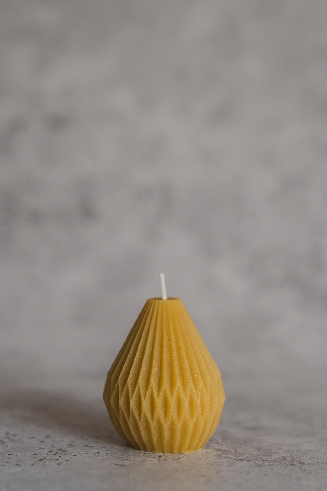 Geometric Pear Beeswax Candle