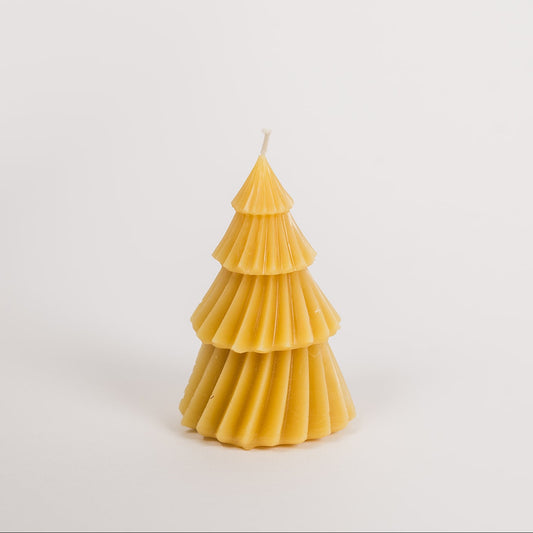 Beeswax Spiral Christmas Tree Candle